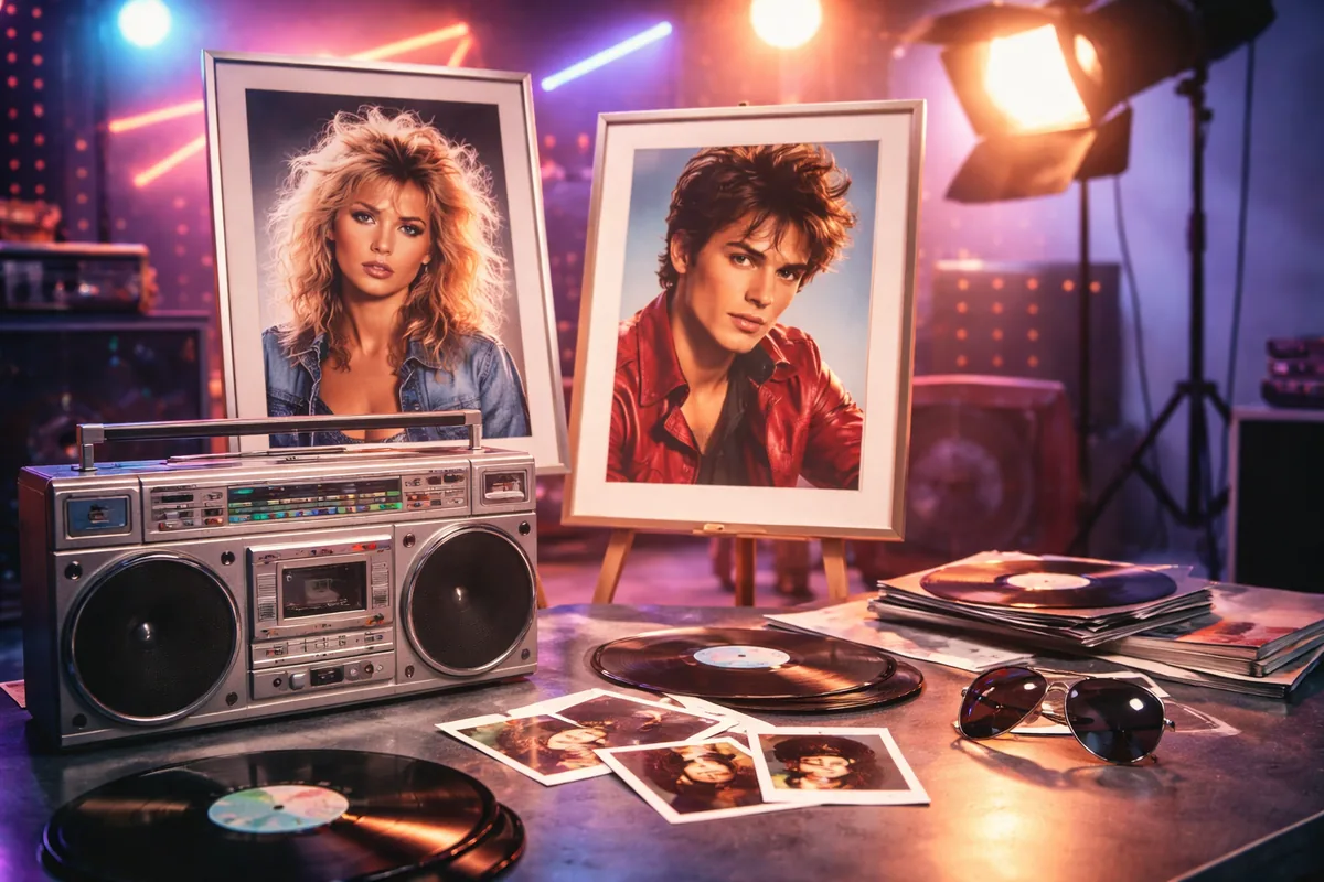 Quel est l'impact de la pop française des années 80 sur les portraits d'artistes ?