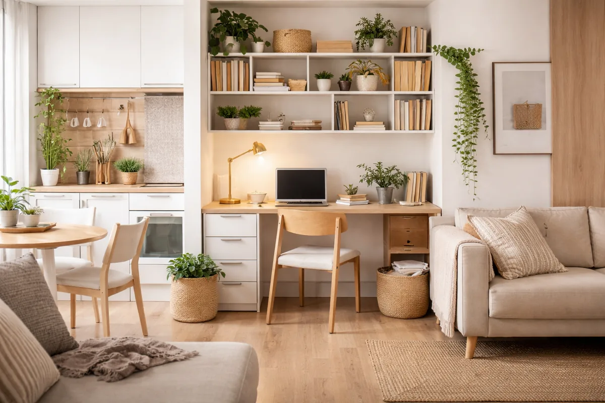 Comment organiser un espace de travail fonctionnel dans un studio de 25 m²