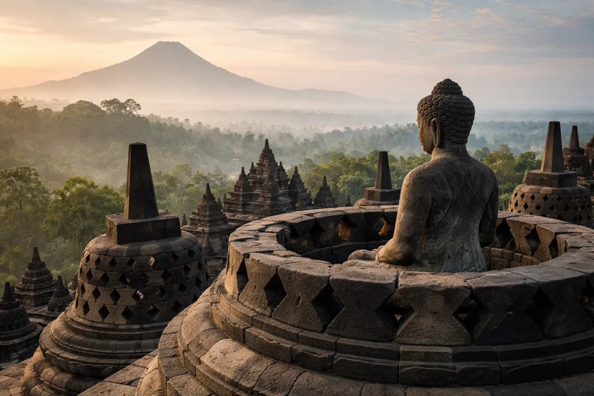 Pourquoi Borobudur est-il un site important pour découvrir le bouddhisme en Asie ?