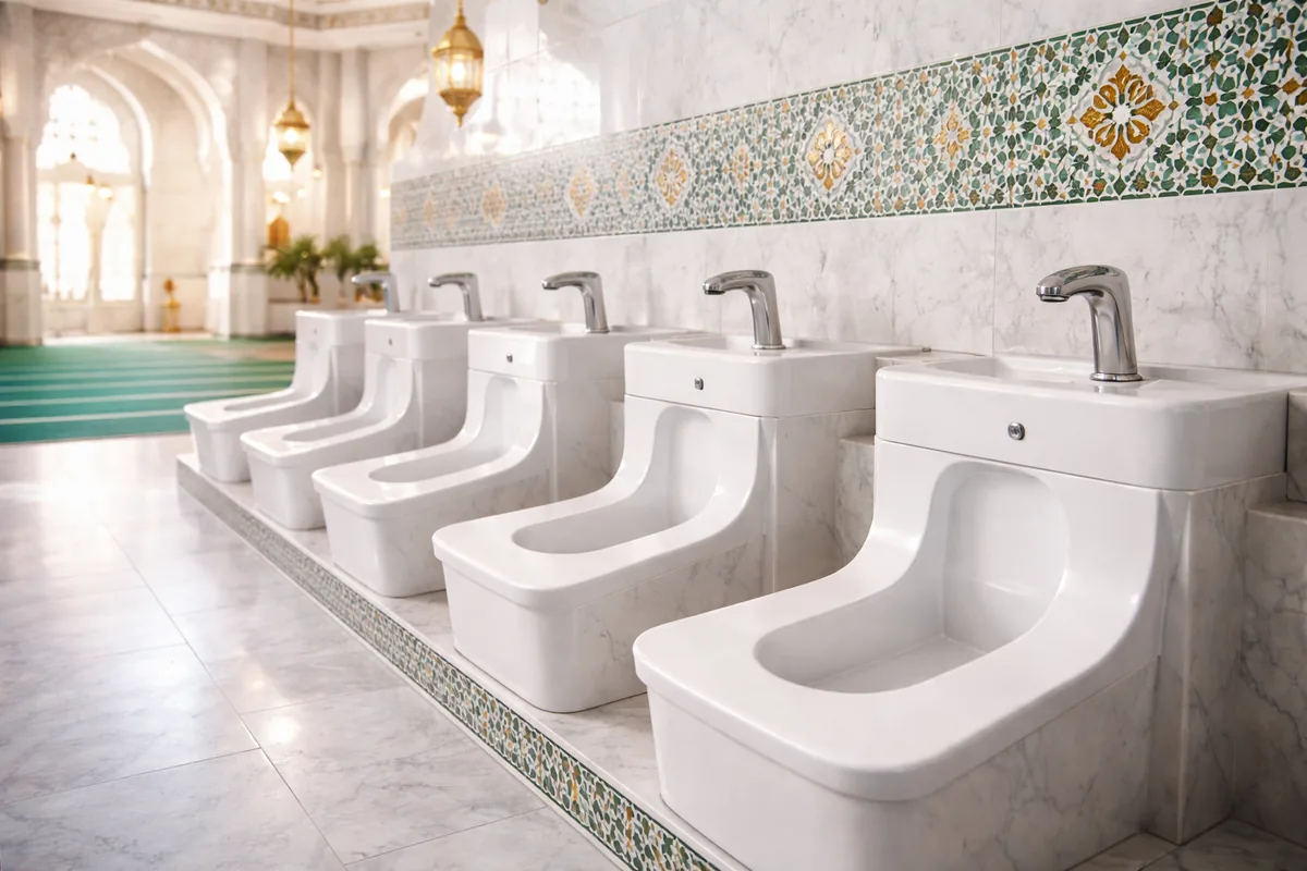 Quels sont les avantages des lavabos d'ablutions en céramique antibactérienne pour mosquées